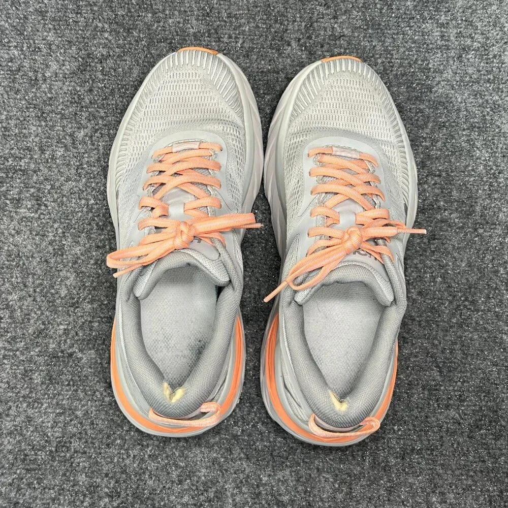 Hoka Bondi 7 Running Shoes Women's‎ Size 8.5 Grey Athletic Training Run Sneakes